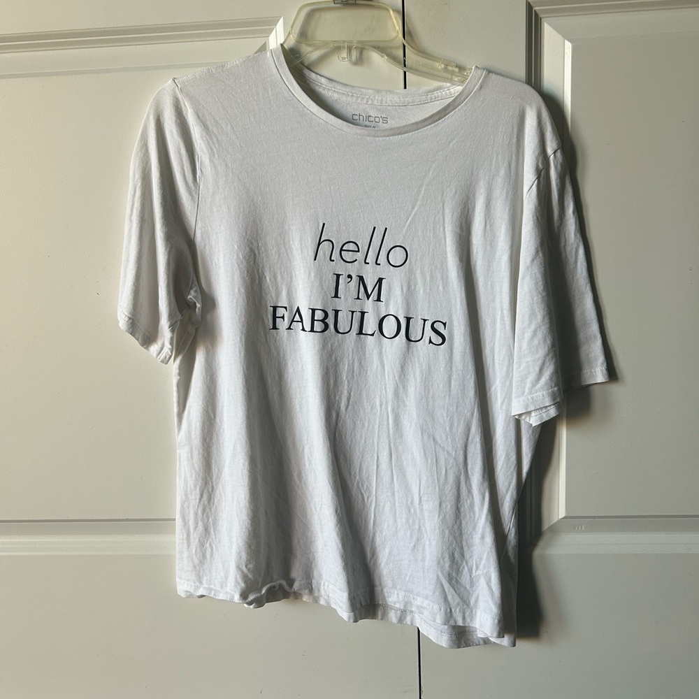 Chicos white t shirt